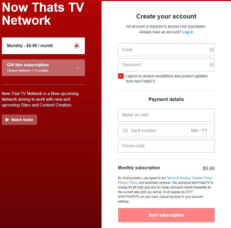 Now thats TV Free Trial Code